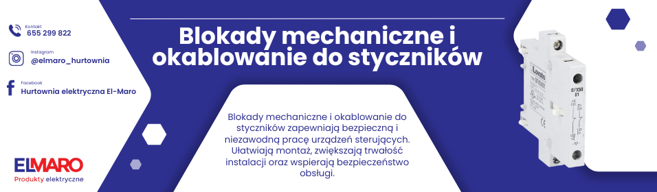 Blokady mechaniczne i okablowanie do styczników