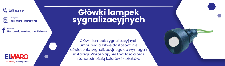 Główki lampek sygnalizacyjnych