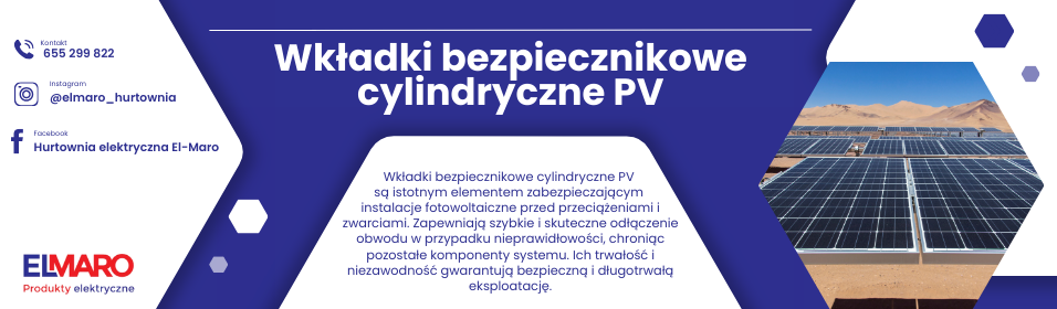 Wkładki bezpiecznikowe cylindryczne PV