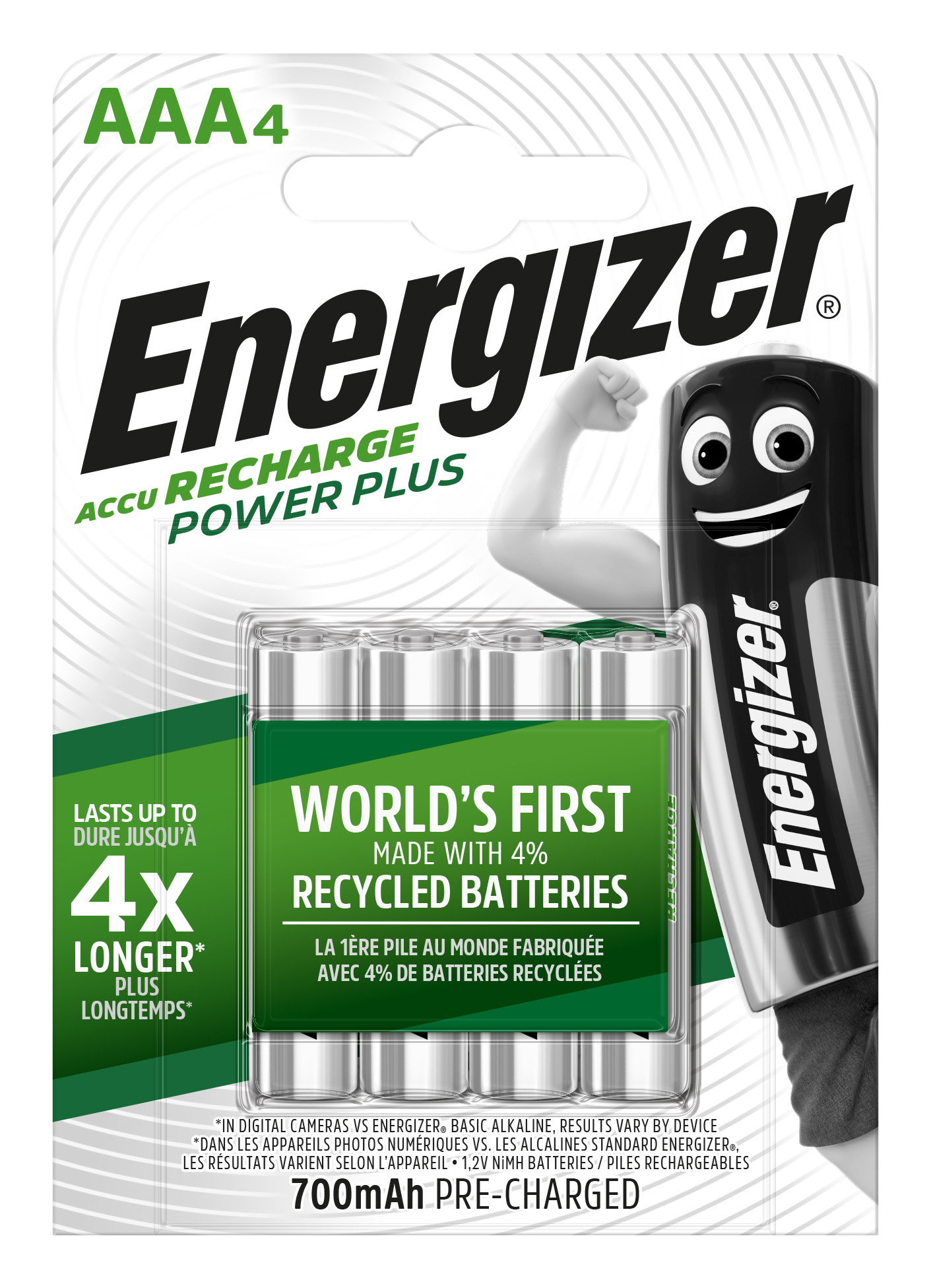 Akumulator POWER PLUS AAA  R03 700mAh po=4szt ENERGIZER 