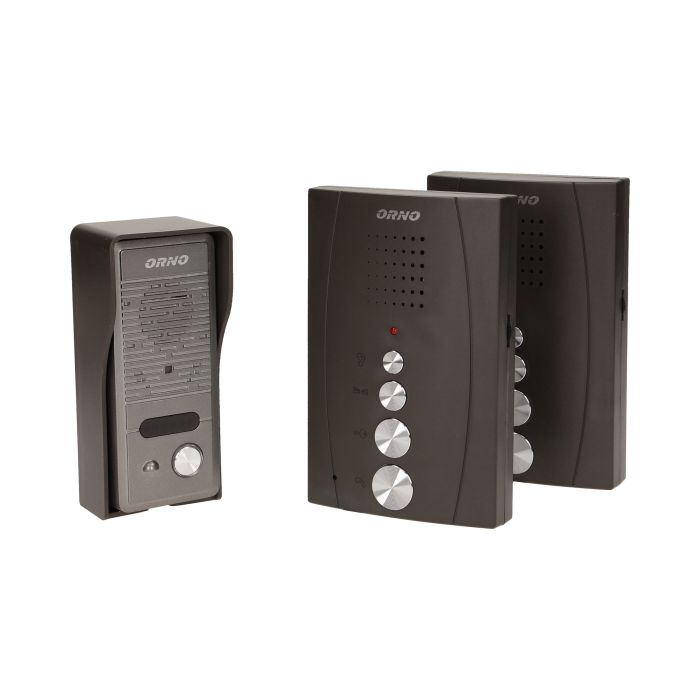 Domofon jednorodzinny z interkomem czarny ELUVIO INTERCOM OR-DOM-RE-920/B