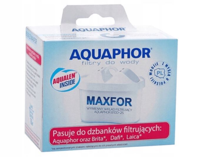 Dzbanek filtrujący szary MAXFOR + 3 wkłady B25 AQUAPHOR