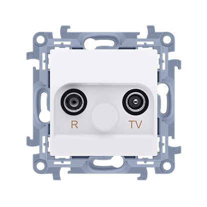 Gniazdo antenowe R-TV końcowe separowane SIMON 10 Biały