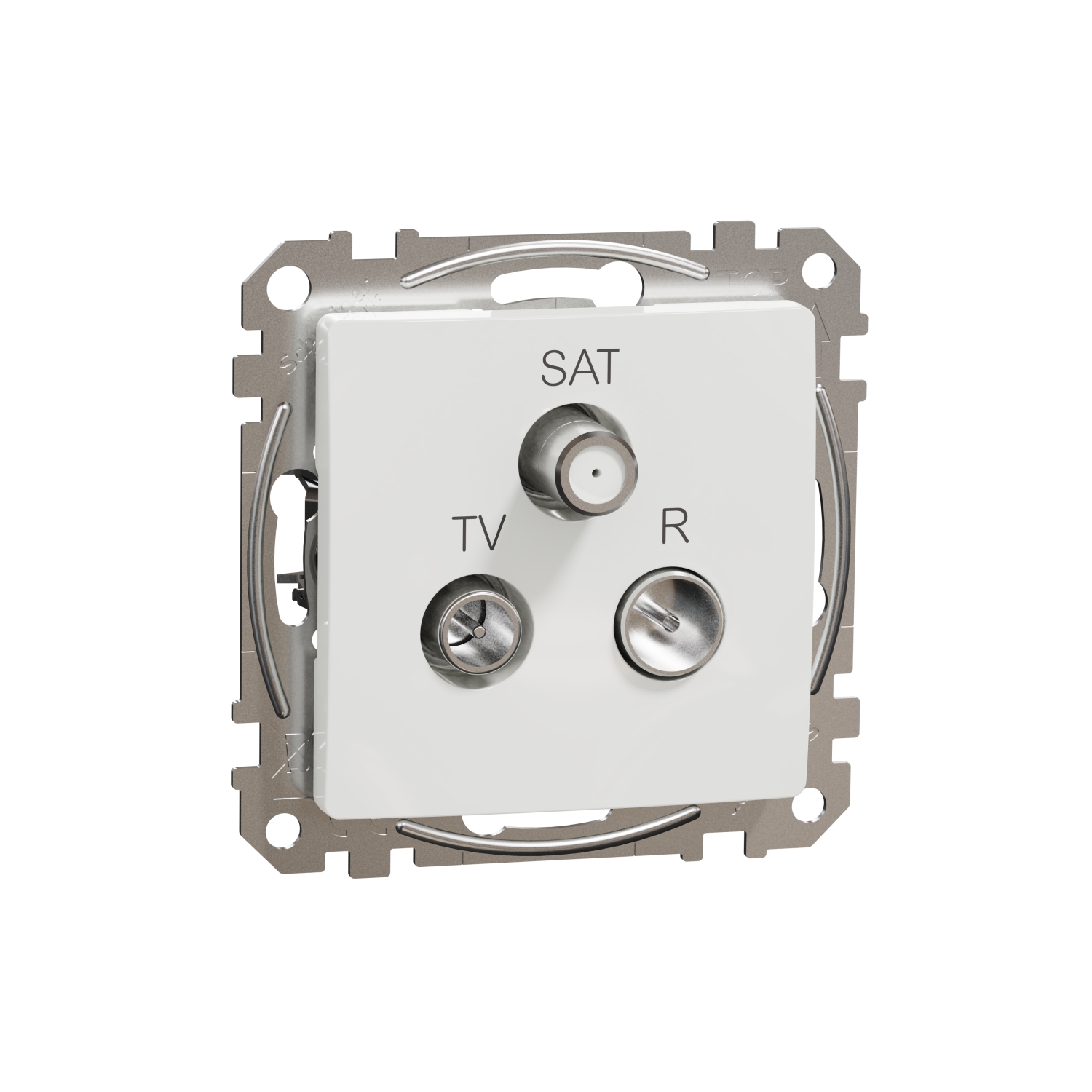 Gniazdo antenowe R-TV-SAT przelotowe (7dB) biały Sedna Design&Elements SDD111484