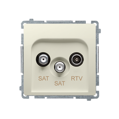 Gniazdo antenowe RTV-SAT-SAT końcowe beżowy BASIC