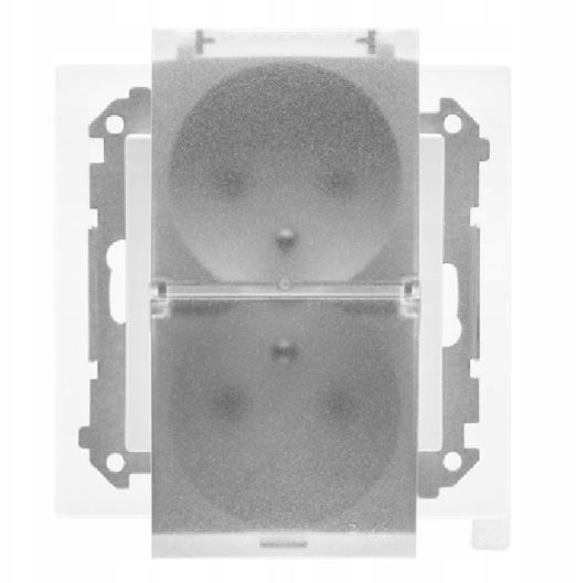Gniazdo podwójne białe IP44 Simon 55 TGZ2BMCZ.01/111A