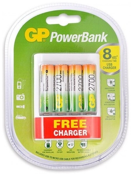 Ładowarka GP U411+ 4 Akumulatorki AA GP Recyko 2650mAh