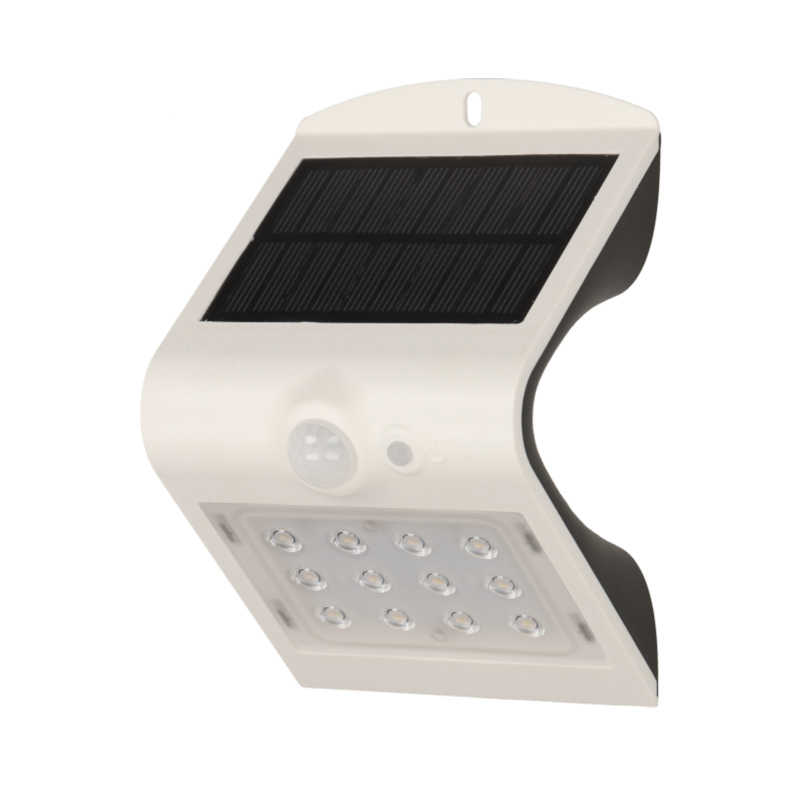 Lampa ogrodowa solarna LED z czujnikiem zmierzchowo-ruchowym biały IP62