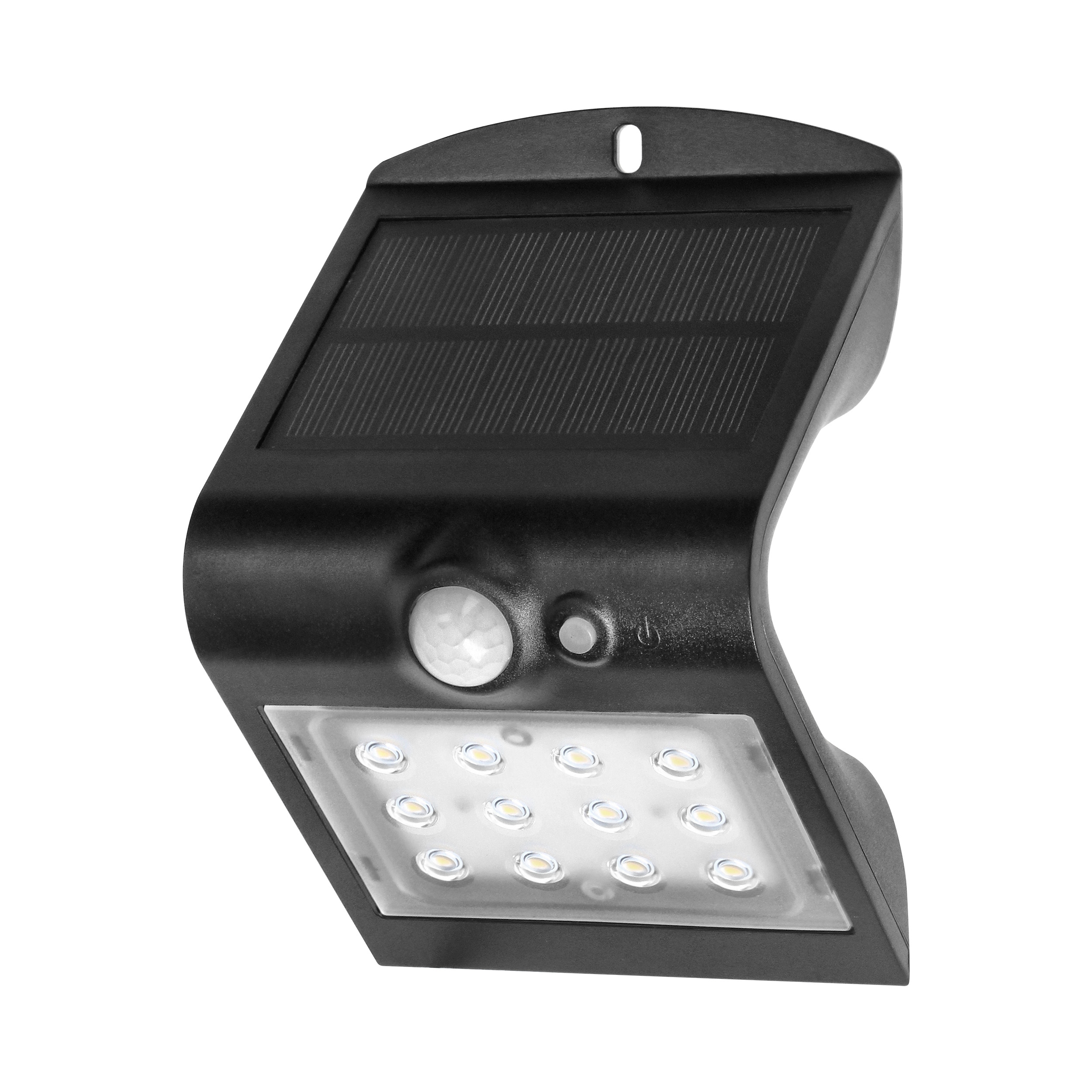 Lampa solarna SILOE LED 1,5W 120st 190lm 4000K IP65 czarna czujnik PIR AD-SL-6083BLR4 
