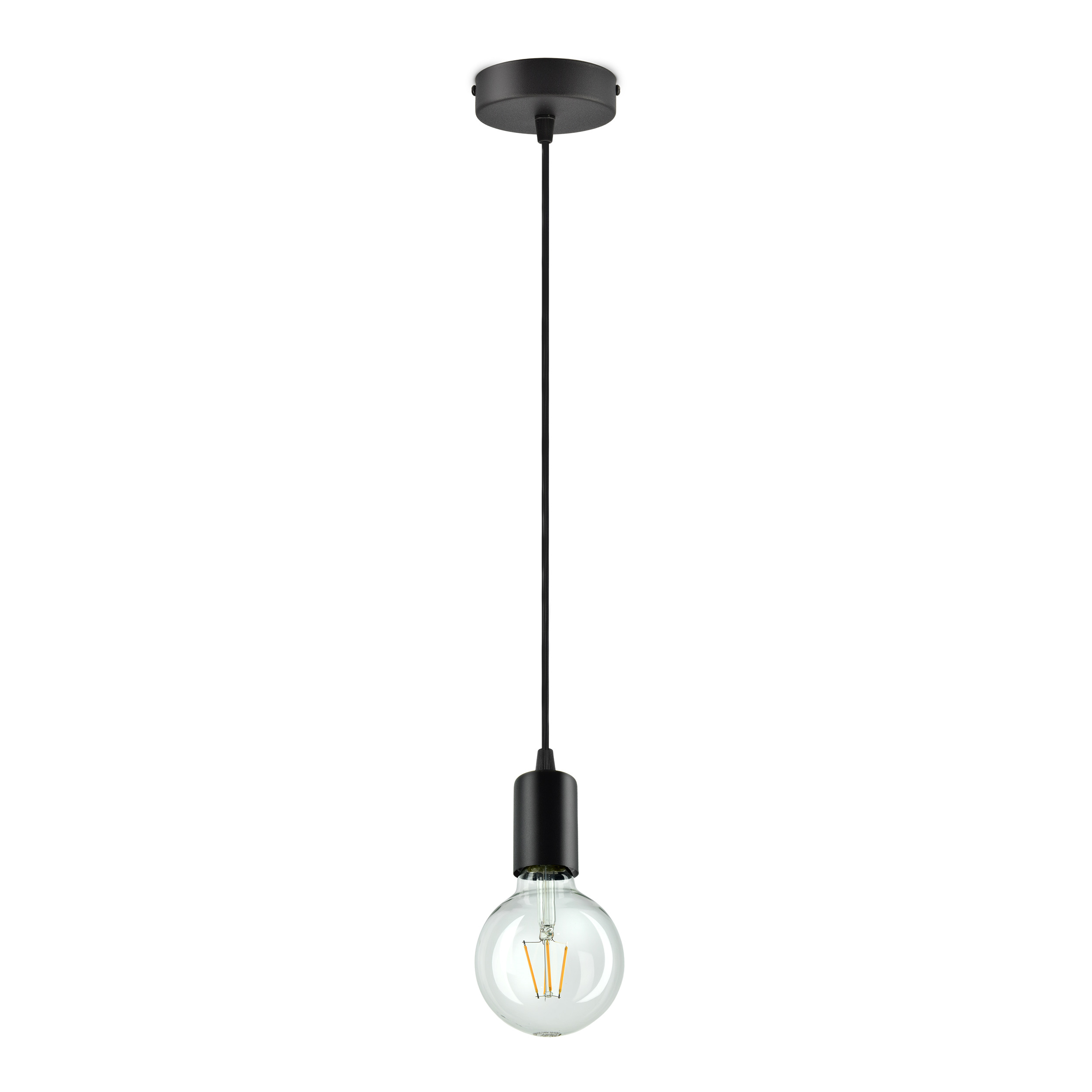 Lampa wisząca BALBU 60W E27 czarna  AD-LD-6273BE27M ORNO