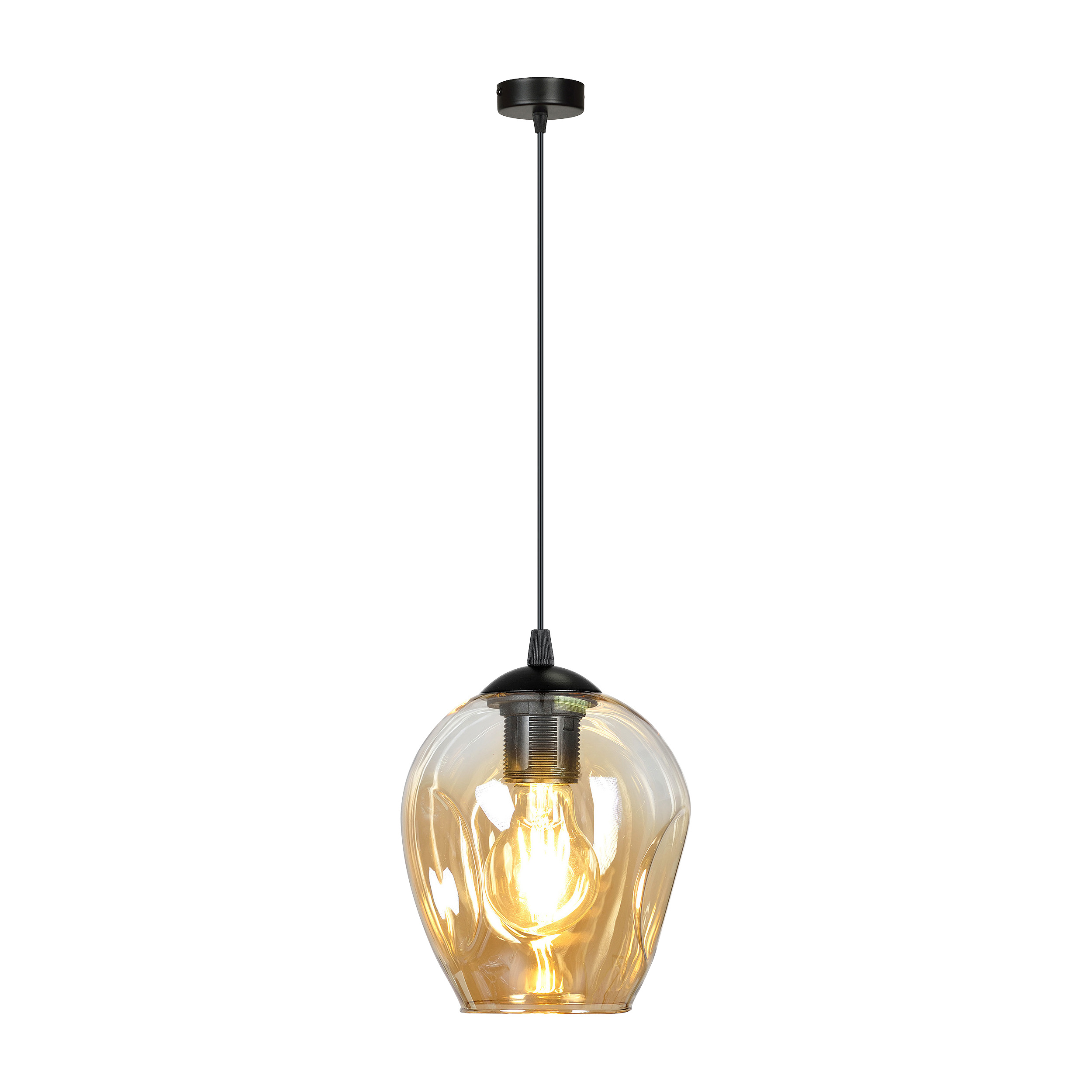 Lampa wisząca IRIS 60W E27 czarno-złota AD-LD-6326B-CE27SP ORNO
