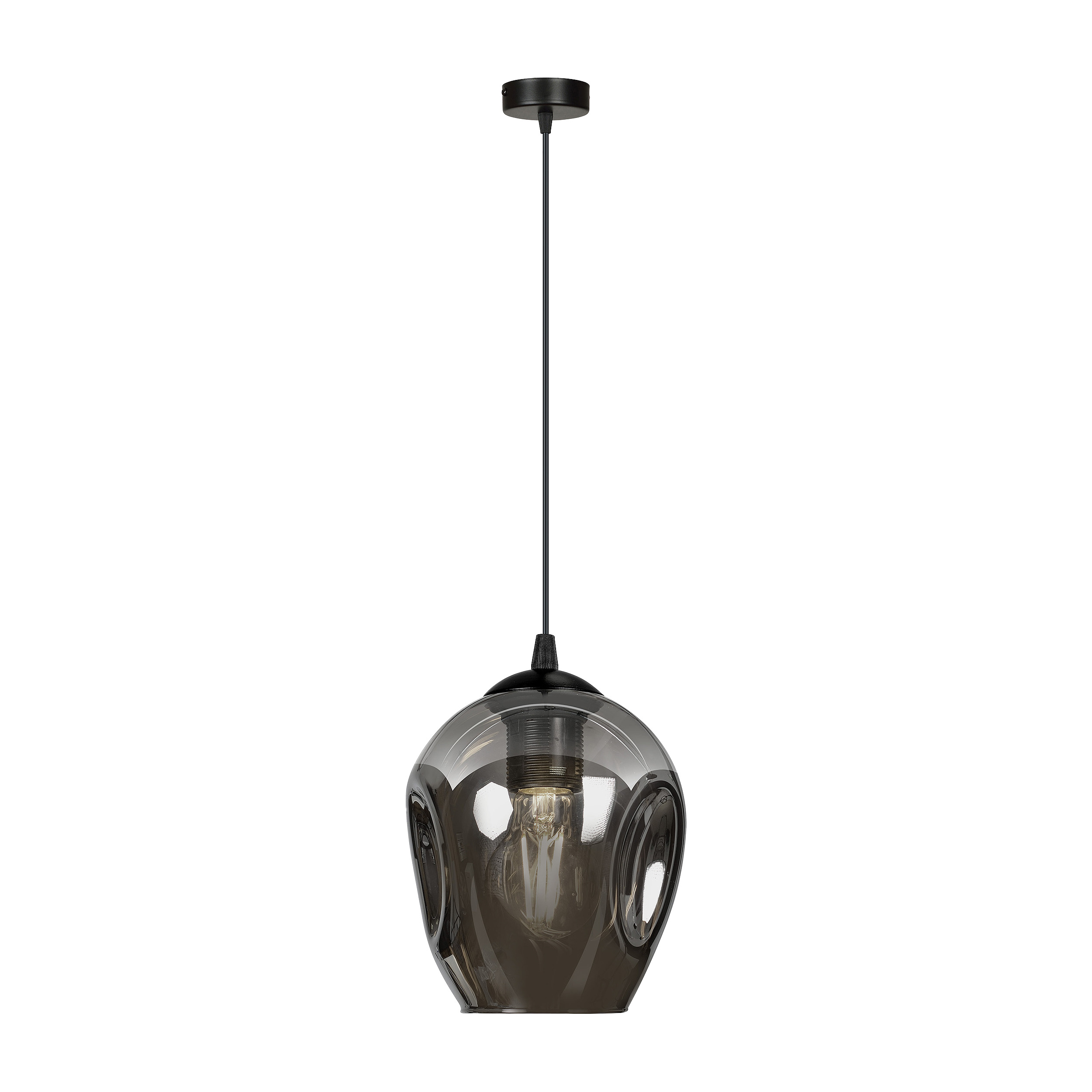 Lampa wisząca IRIS E27 1x60W czarno grafitowa AD-LD-6326B-GRE27SP 