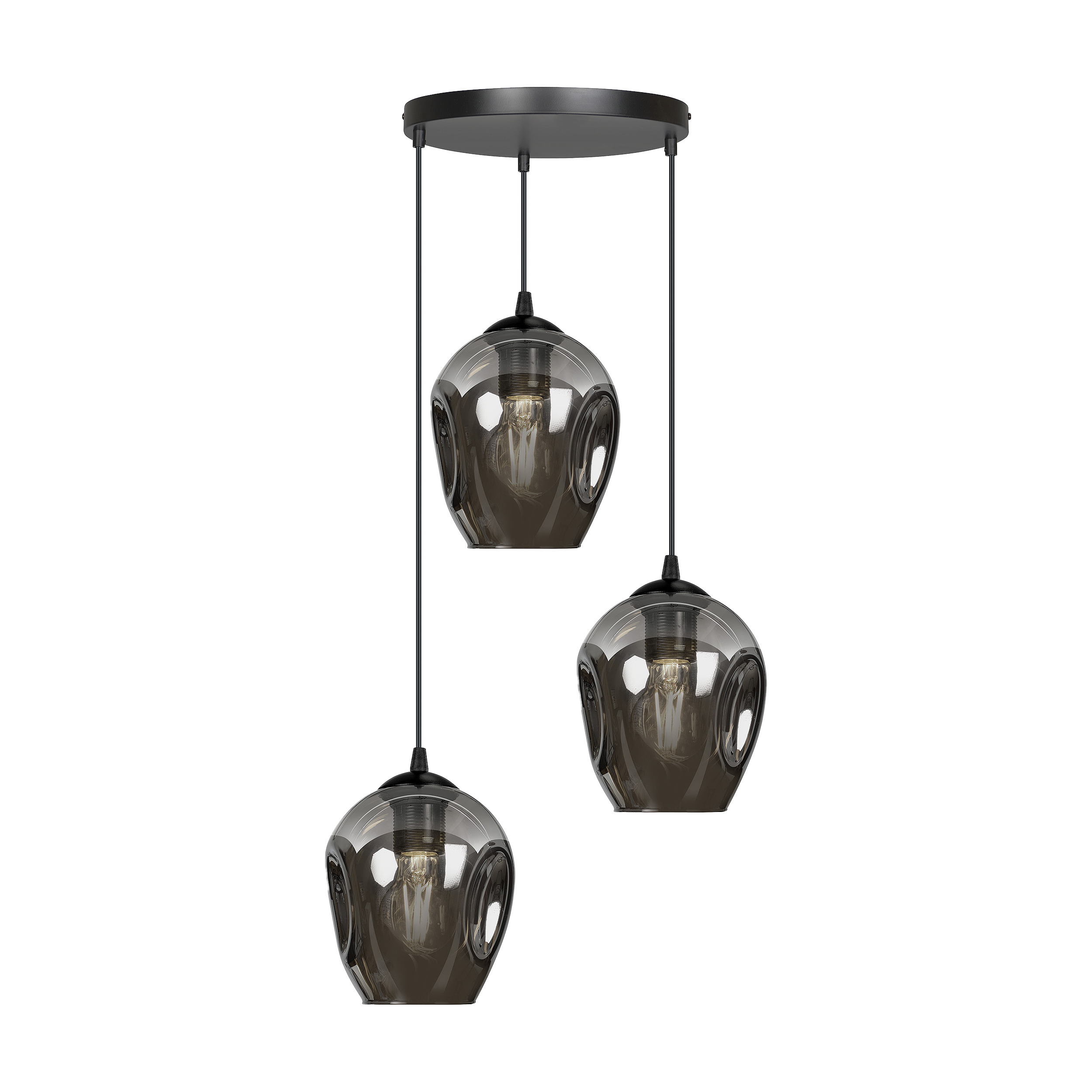 Lampa wisząca IRIS E27 3x60W czarno grafitowa AD-LD-6327B-GRE27SP