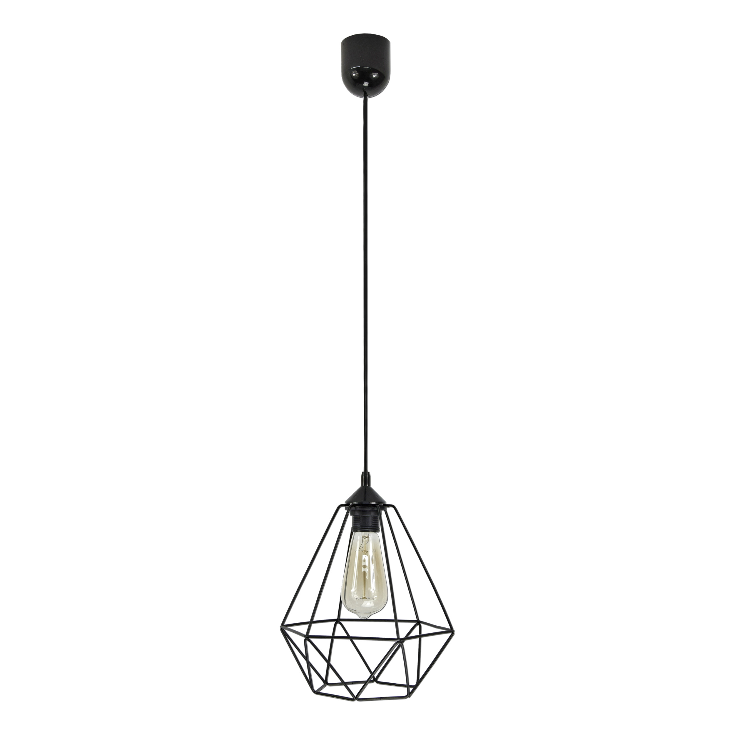 Lampa wisząca KEBUL 60W E27 czarna AD-LD-6265BE27M ORNO