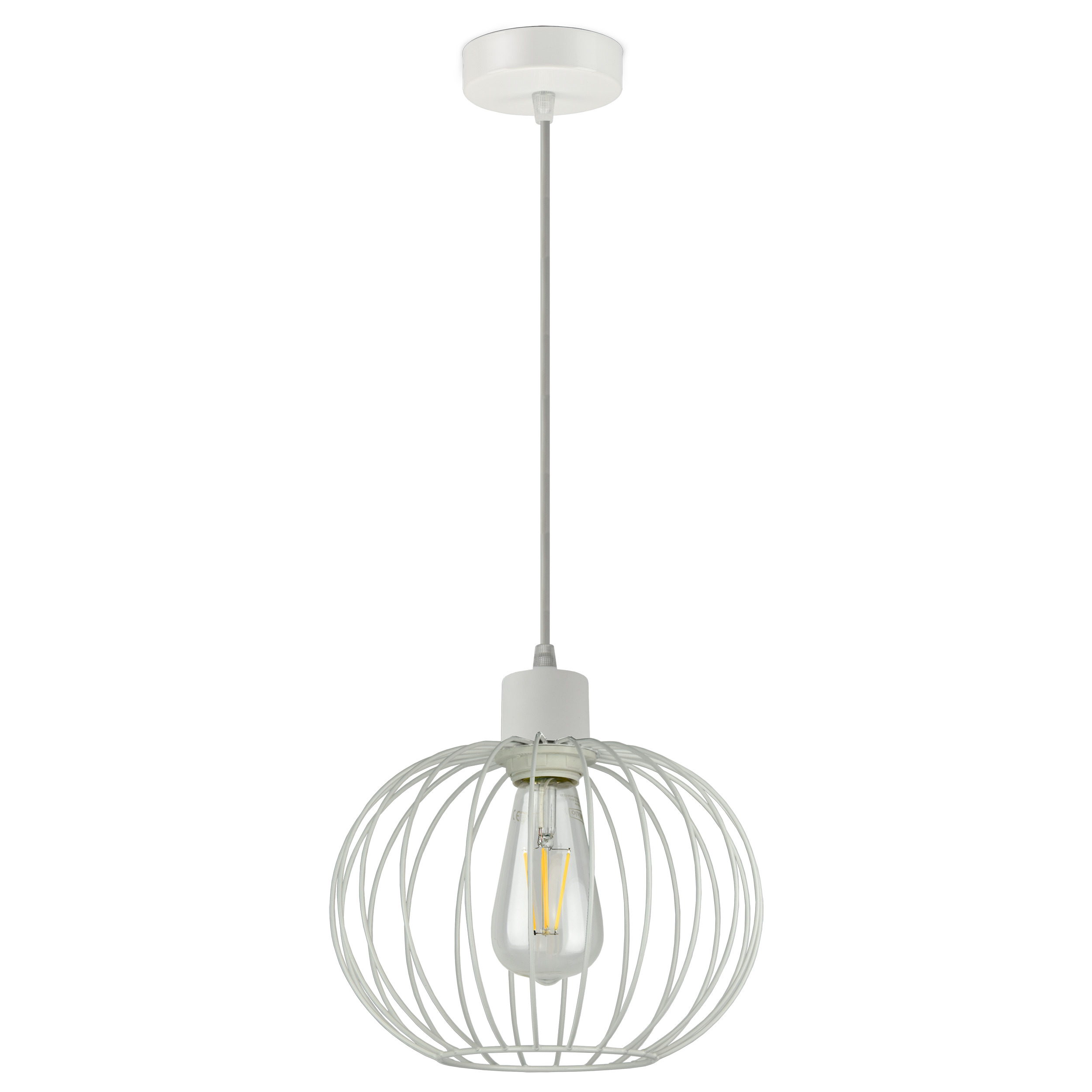 Lampa wisząca SOLA E27 1x60W biała AD-LD-6266WE27M 