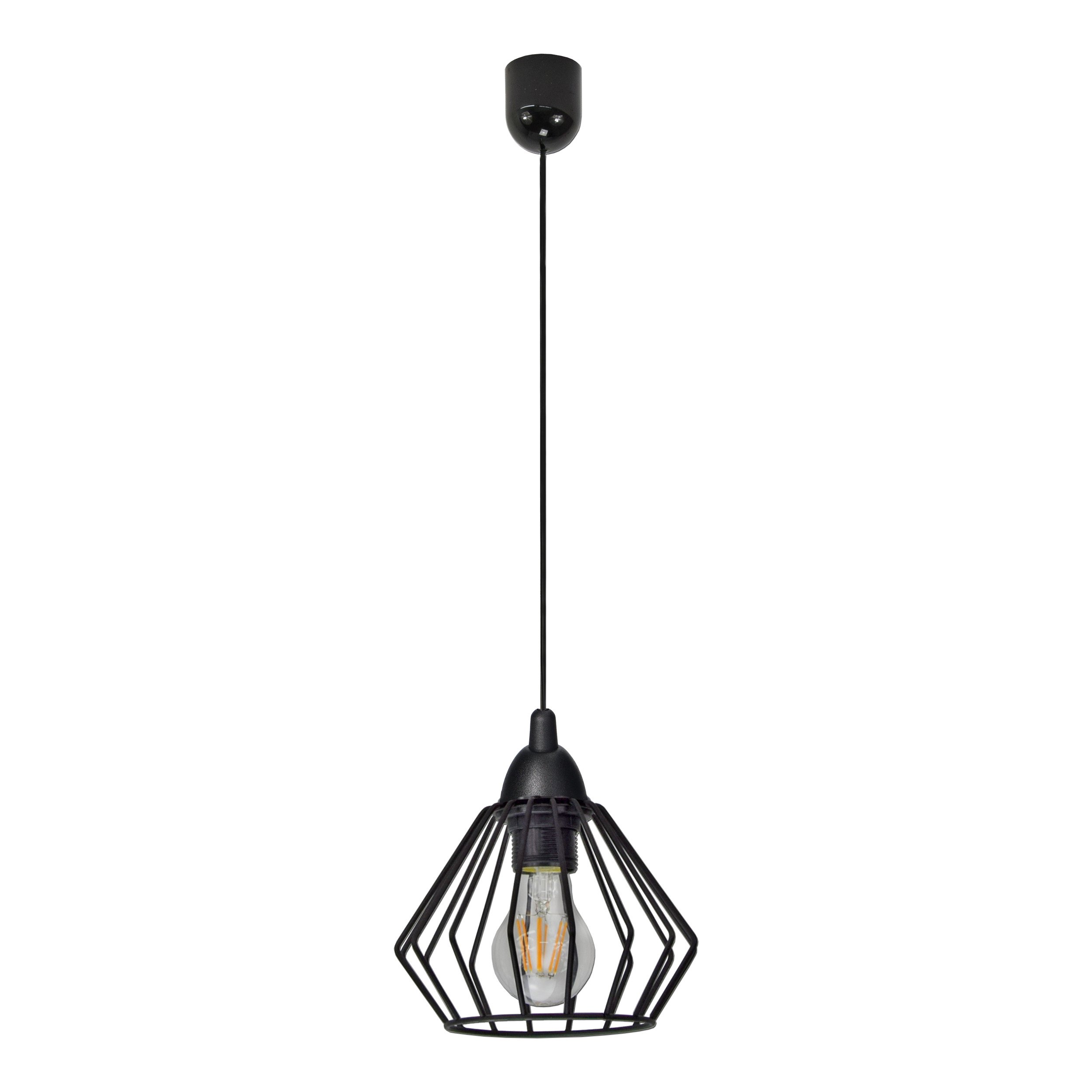 Lampa wisząca WAYA E27 1x60W czarna AD-LD-6263BE27M