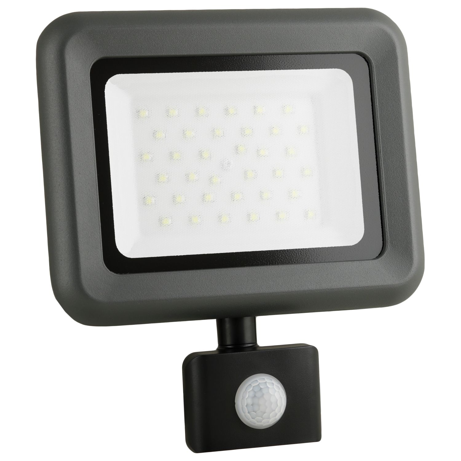 Naświetlacz LED czarny z czujką 30W 120LM/W 4000K IP65 LED3-NL-HELI2-S-30W-NW ANLUX