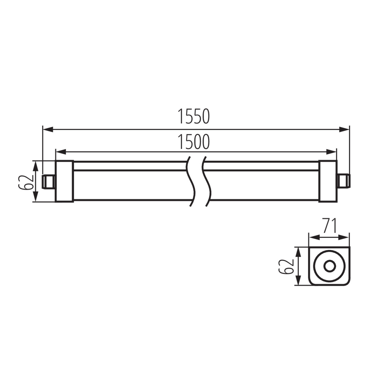 Oprawa hermetyczna TP STRONG LED 90W 12000lm 4000K IP65 KANLUX 33172