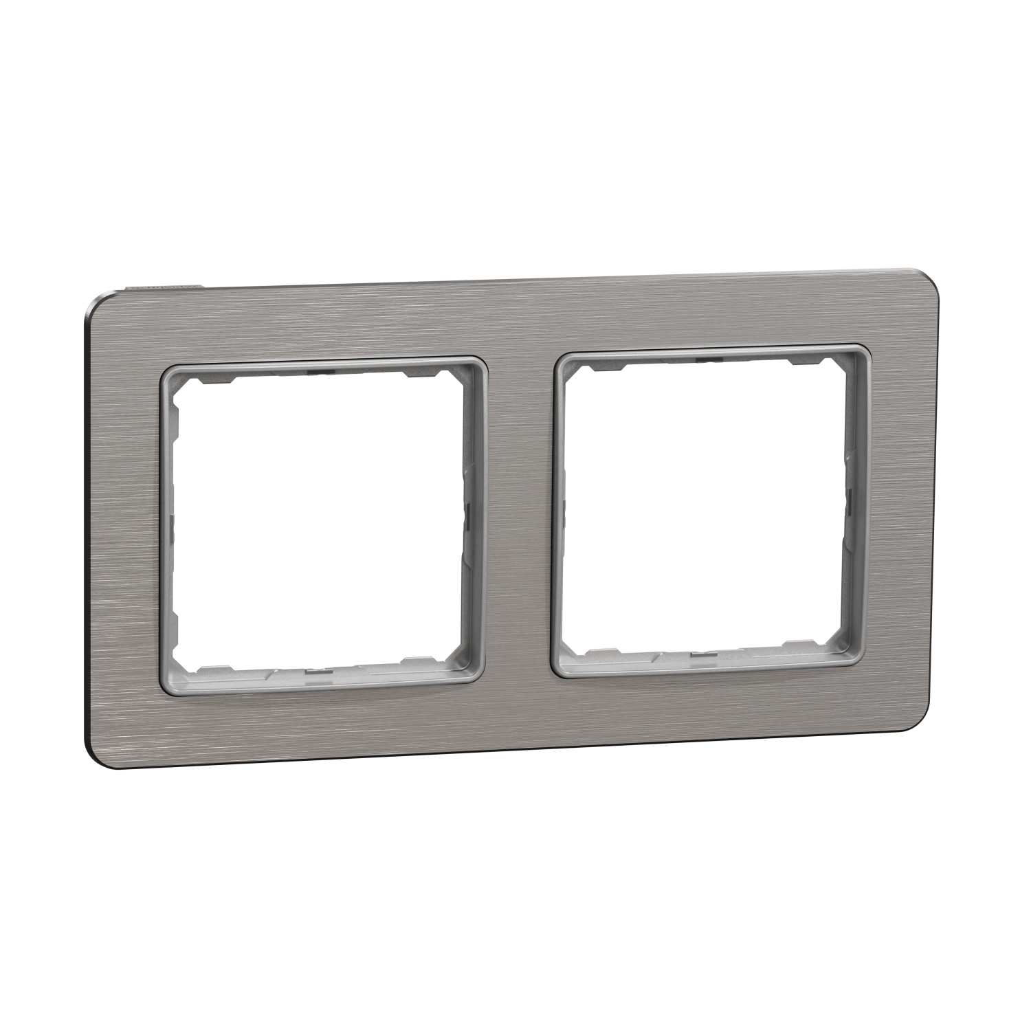 Ramka 2-krotna szczotkowane aluminium Sedna Elements SDD370802