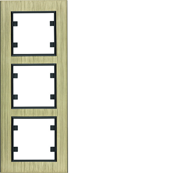 Ramka 3-krotna pionowa aluminium mosiądz Lumina WL9134