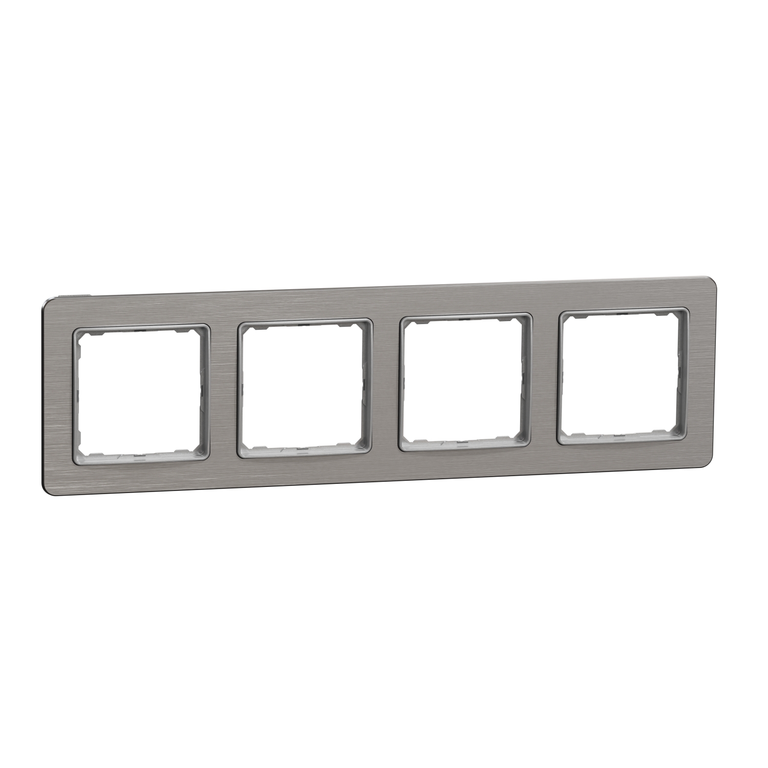 Ramka 4-krotna szczotkowane aluminium Sedna Elements SDD370804