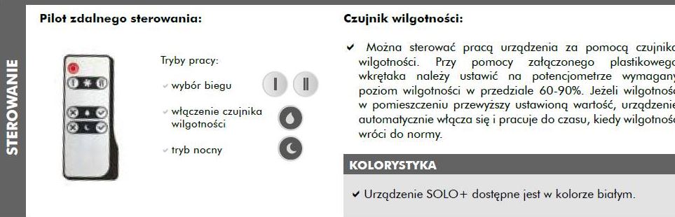 Rekuperator ścienny biały 100 mm Vents Group Solo+