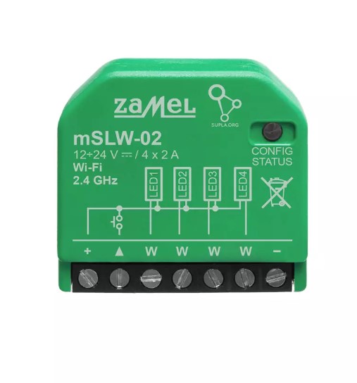 Sterownik LED czterokanałowy WiFi mSLW-02 SUPLA SPL10000045-WUN