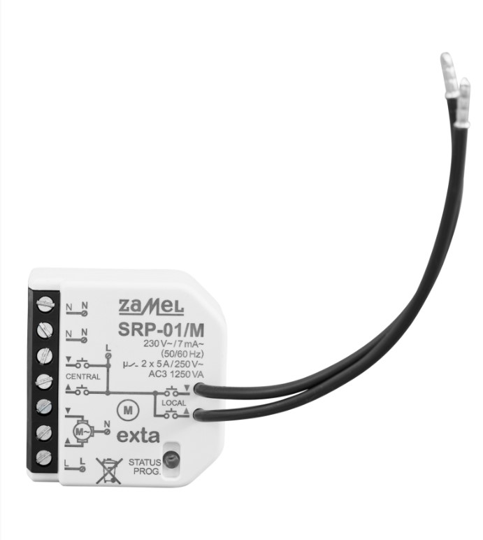 Sterownik rolet dopuszkowy przewodowy miniaturowy SRP-01/M EXT10000319