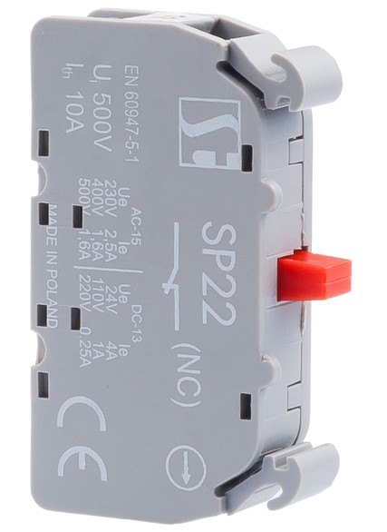 Styk pomocniczy 1R montaż czołowy SP2201-1