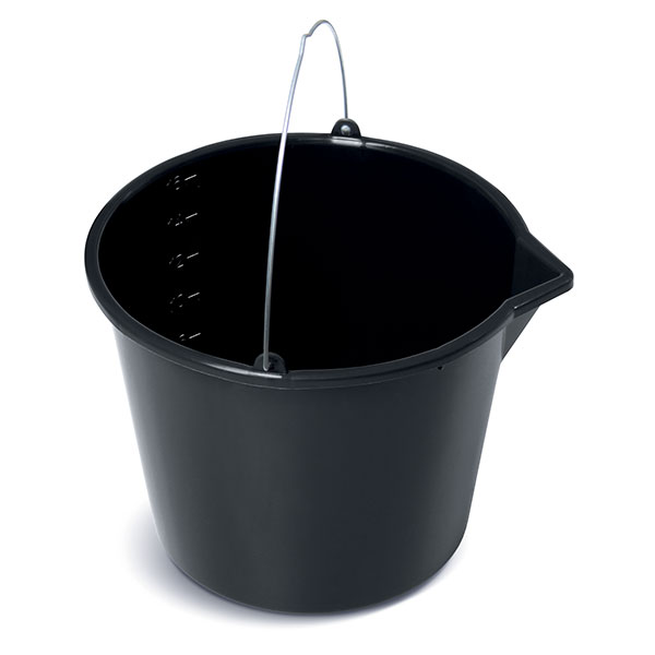 Wiadro gospodarcze z lejkiem czarne 16 L BUCKET 6L-S411