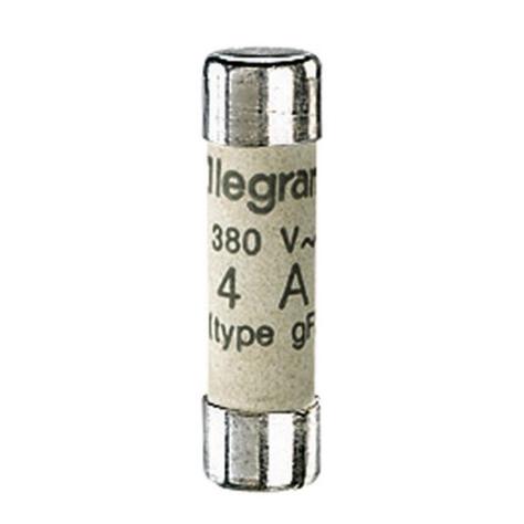 Wkładka bezpiecznikowa cylindryczna 8,5x31,5mm 4A gG 400V 012304 LEGRAND