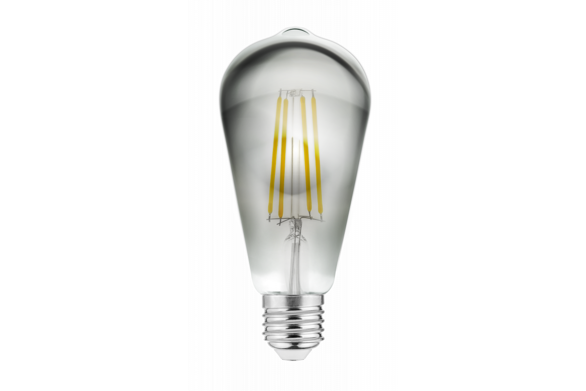 Żarówka LED FILAMENT GREY ST64 6W 300lm 1800K E27 240V 360st LD-ST64FP4-18