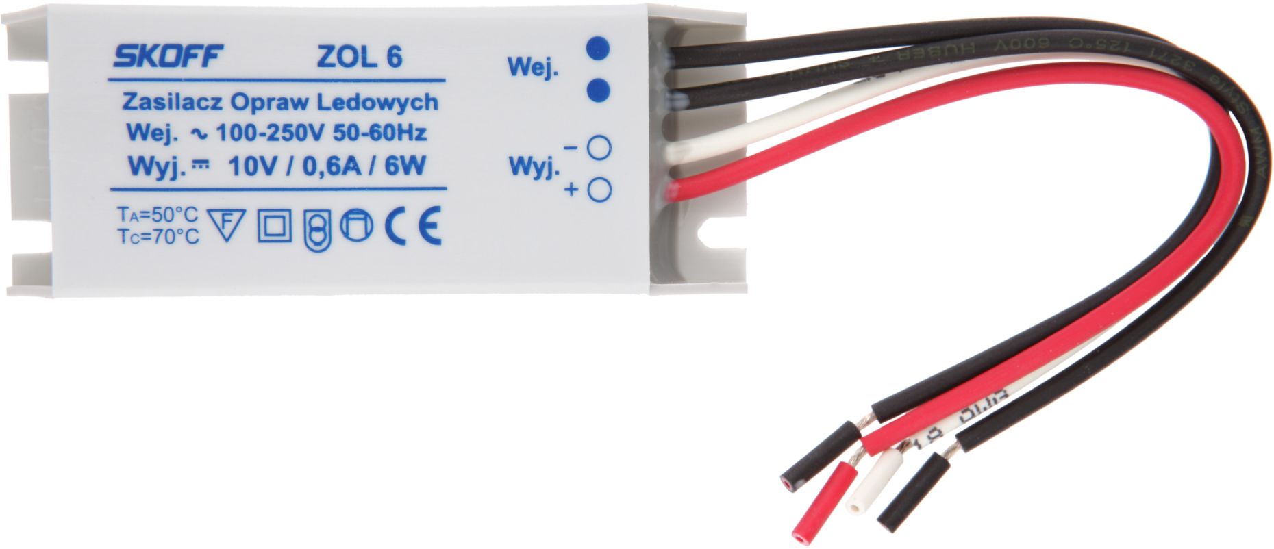 Zasilacz LED ZOL 6W 10VDC