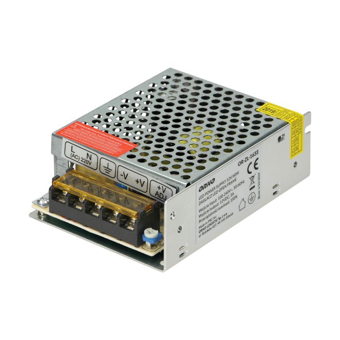 Zasilacz open frame 12VDC 60W IP20 OR-ZL-1633
