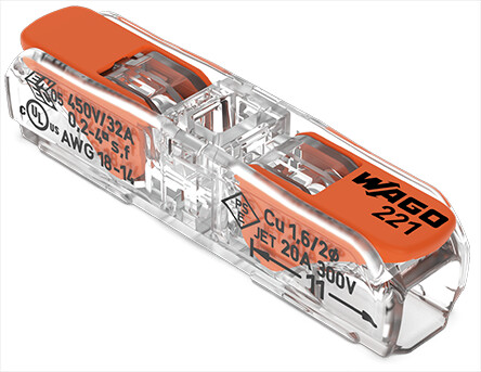 Złączka instalacyjna przelotowa 2x4mm 221-2411